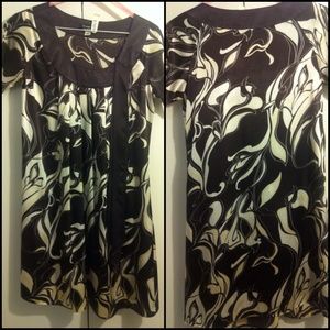 Brown & cream print dress - Essentials by ABS (3 for $15)